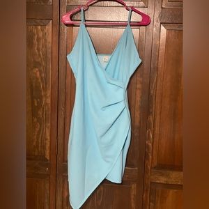 NWOT - Light Blue - Asymmetric - Body Con Dress